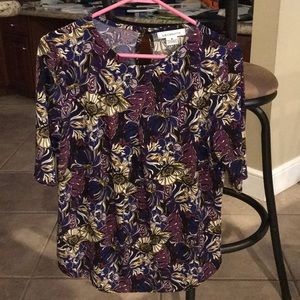 Liz Claiborne flowered blouse size M